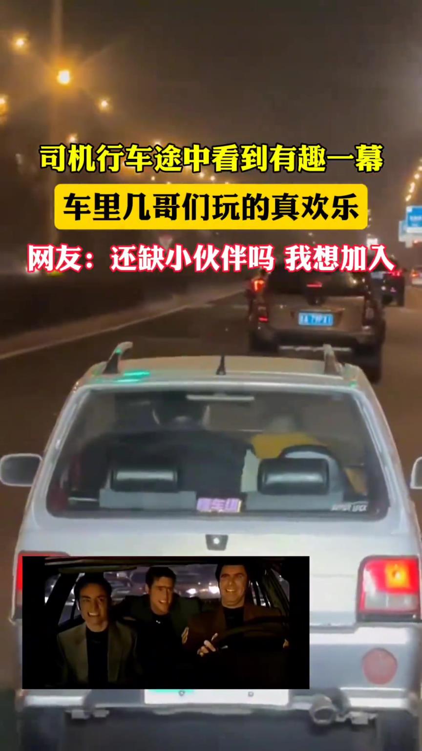 司机行车途中看到有趣一幕