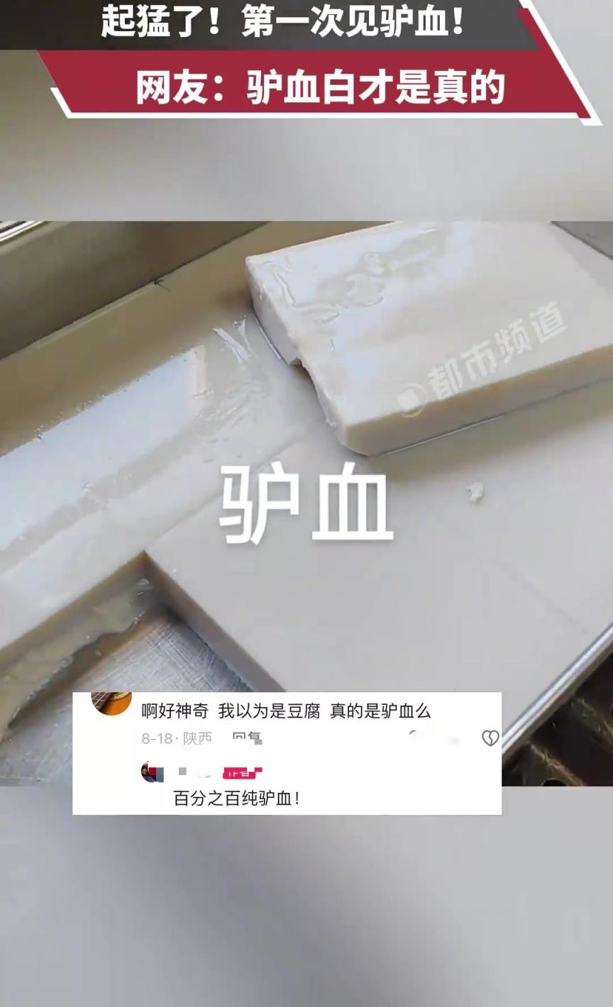 起猛了！第一次见驴血！网友：驴血白才是真的
