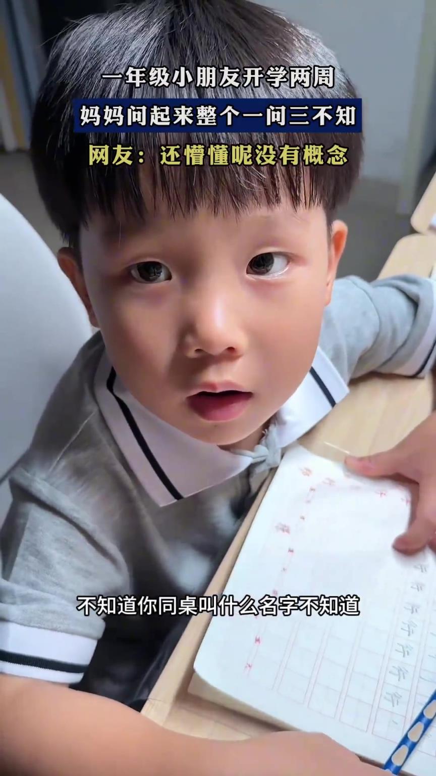 一年级小朋友开学两周，妈妈问起来整个一问三不知 ​