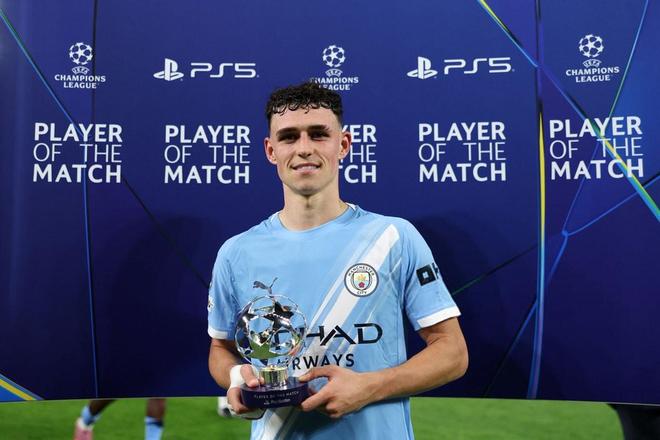 全场造8次机会+1次助攻，福登当选曼城vs那不勒斯最佳球员